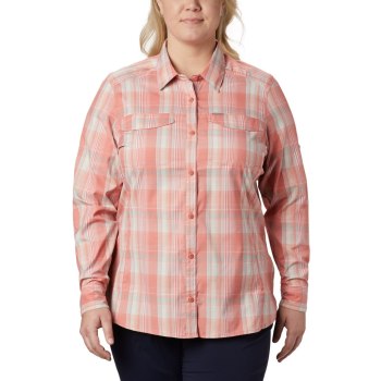 Columbia Ženske Košulje - Silver Ridge Lite Plaid Long Sleeve Plus Size Tamno Koraljne Visebojne | O